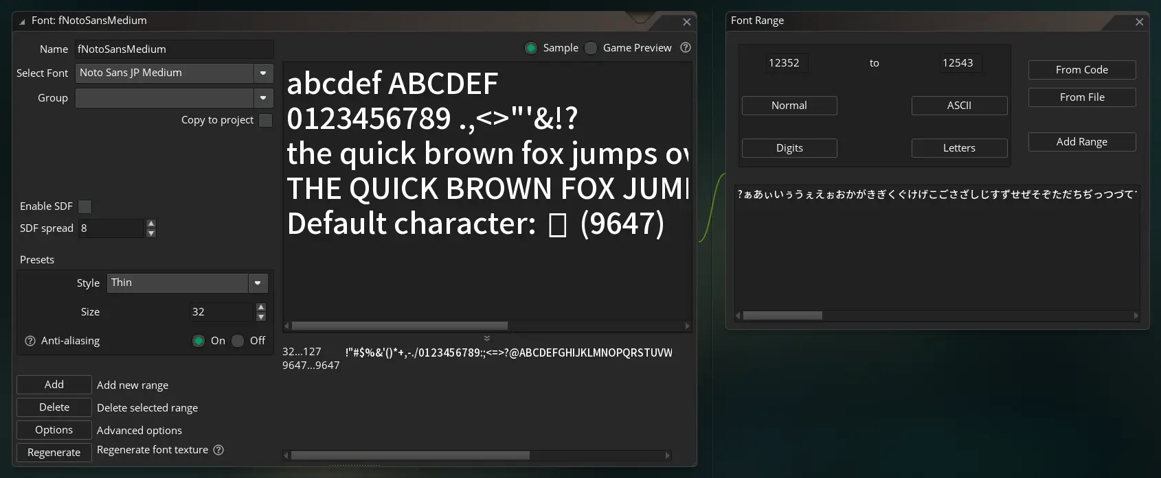 Font Asset