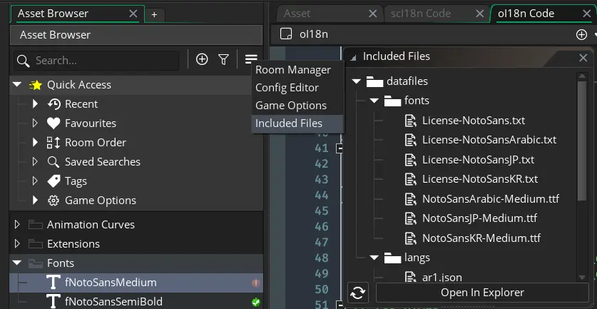 Included Files